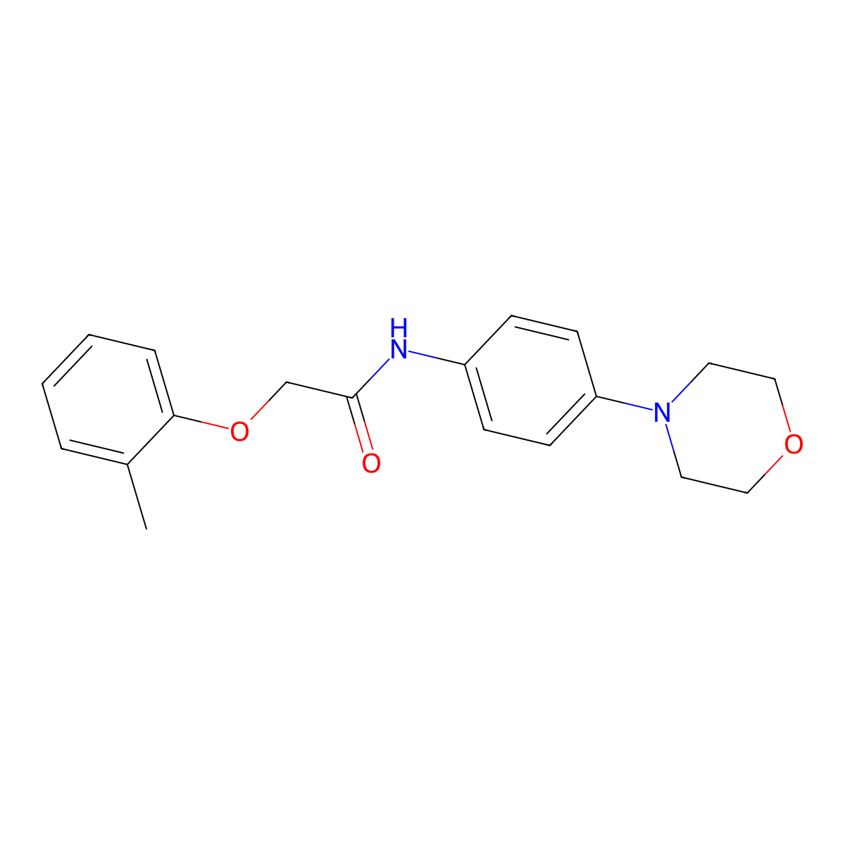 2-(2-methylphenoxy)-N-(4-morpholin-4-ylphenyl)acetamide molecular structure, CAS 313483-42-0