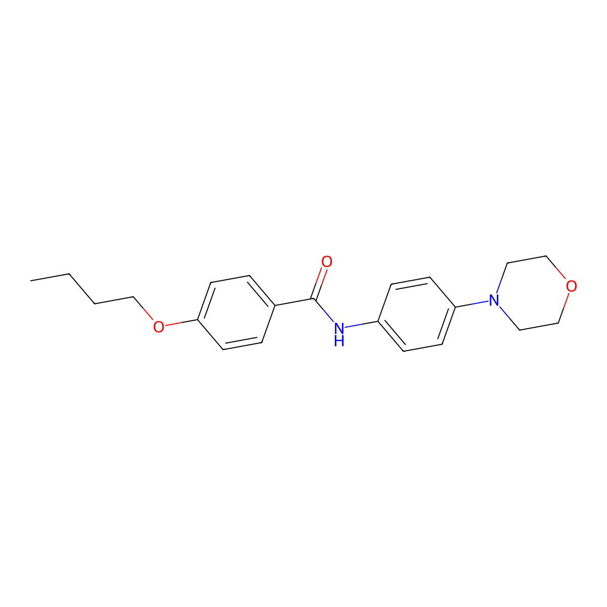 4-butoxy-N-(4-morpholin-4-ylphenyl)benzamide molecular structure, CAS 313483-62-4