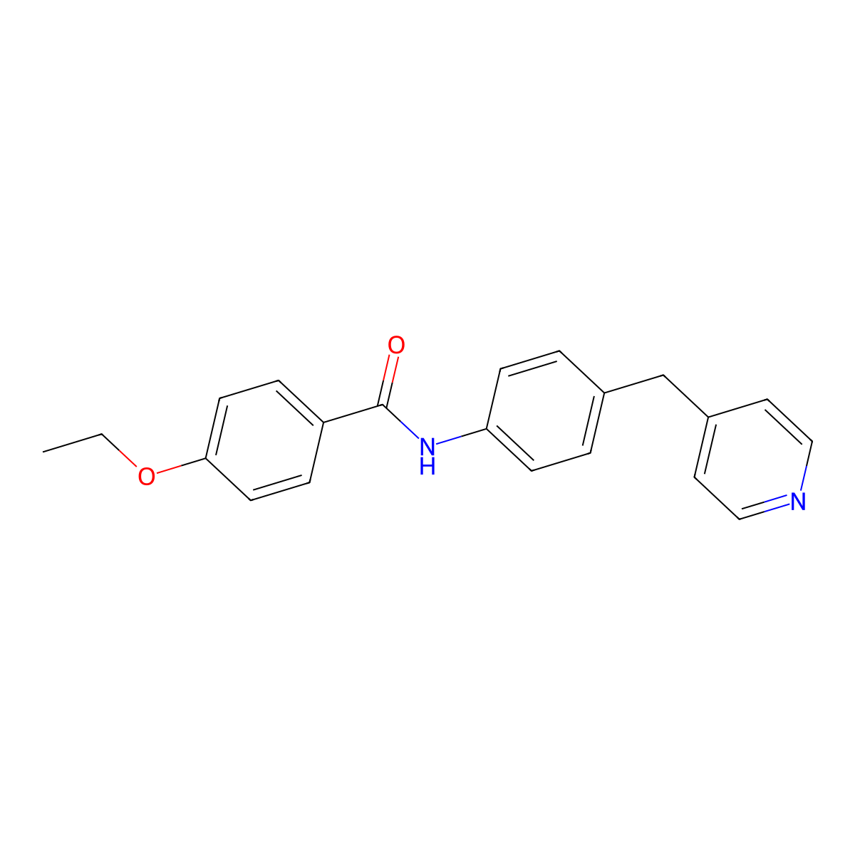 4-Ethoxy-N-(4-(pyridin-4-ylmethyl)phenyl)benzamide molecular structure, CAS 313483-77-1
