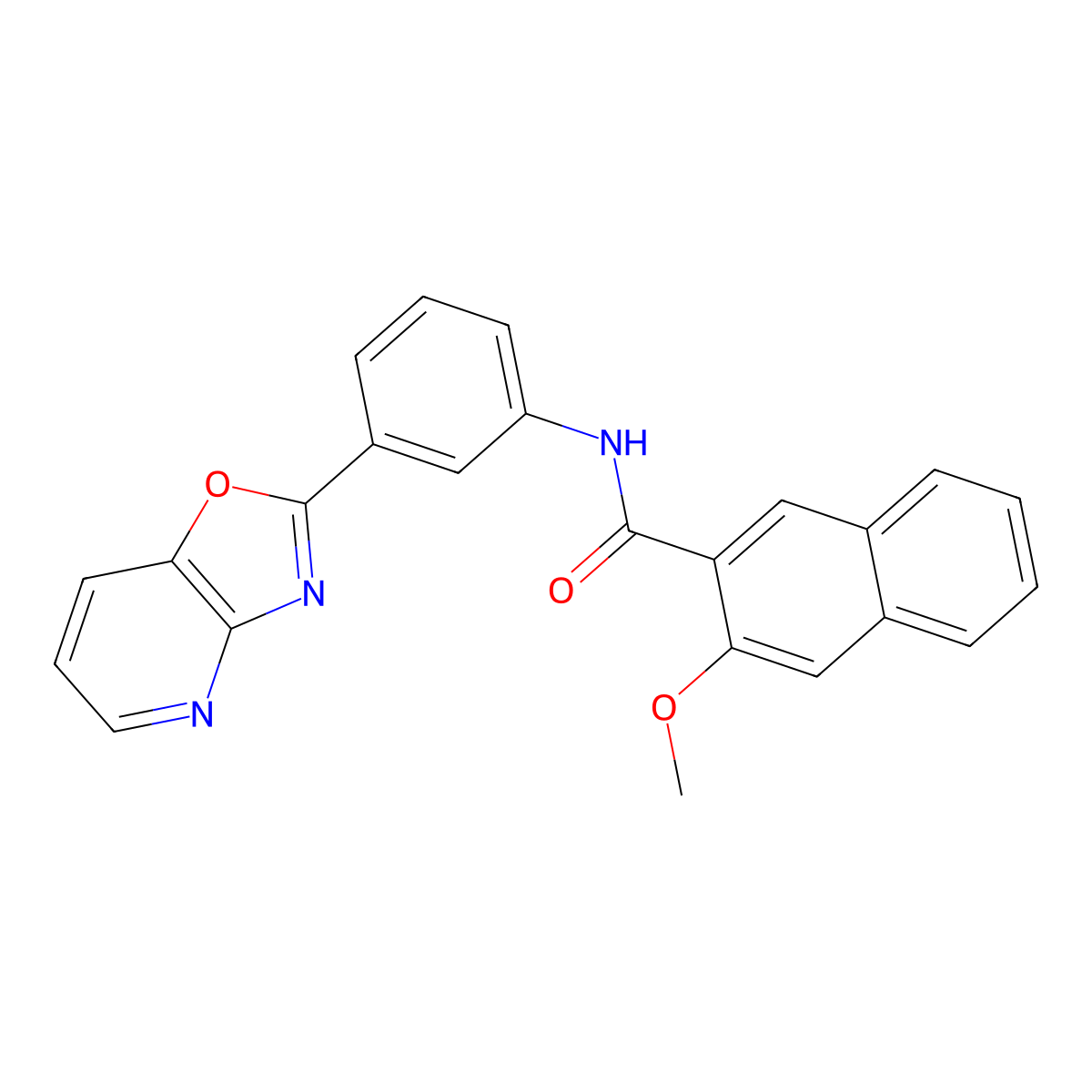 3-methoxy-N-(3-[1,3]oxazolo[4,5-b]pyridin-2-ylphenyl)-2-naphthamide molecular structure, CAS 313483-95-3