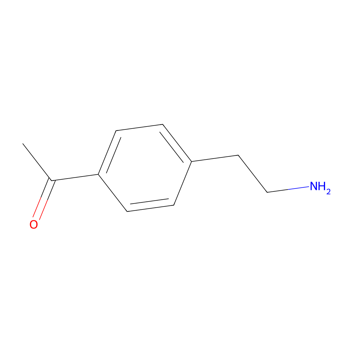 1-(4-(2-Aminoethyl)phenyl)ethanone molecular structure, CAS 31349-78-7
