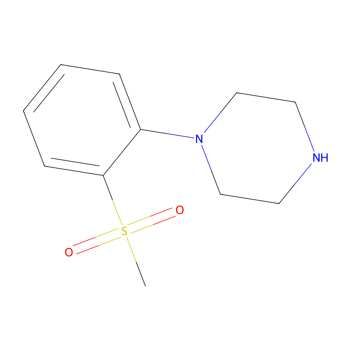 1-[2-(Methylsulphonyl)phenyl]piperazine molecular structure, CAS 313490-26-5