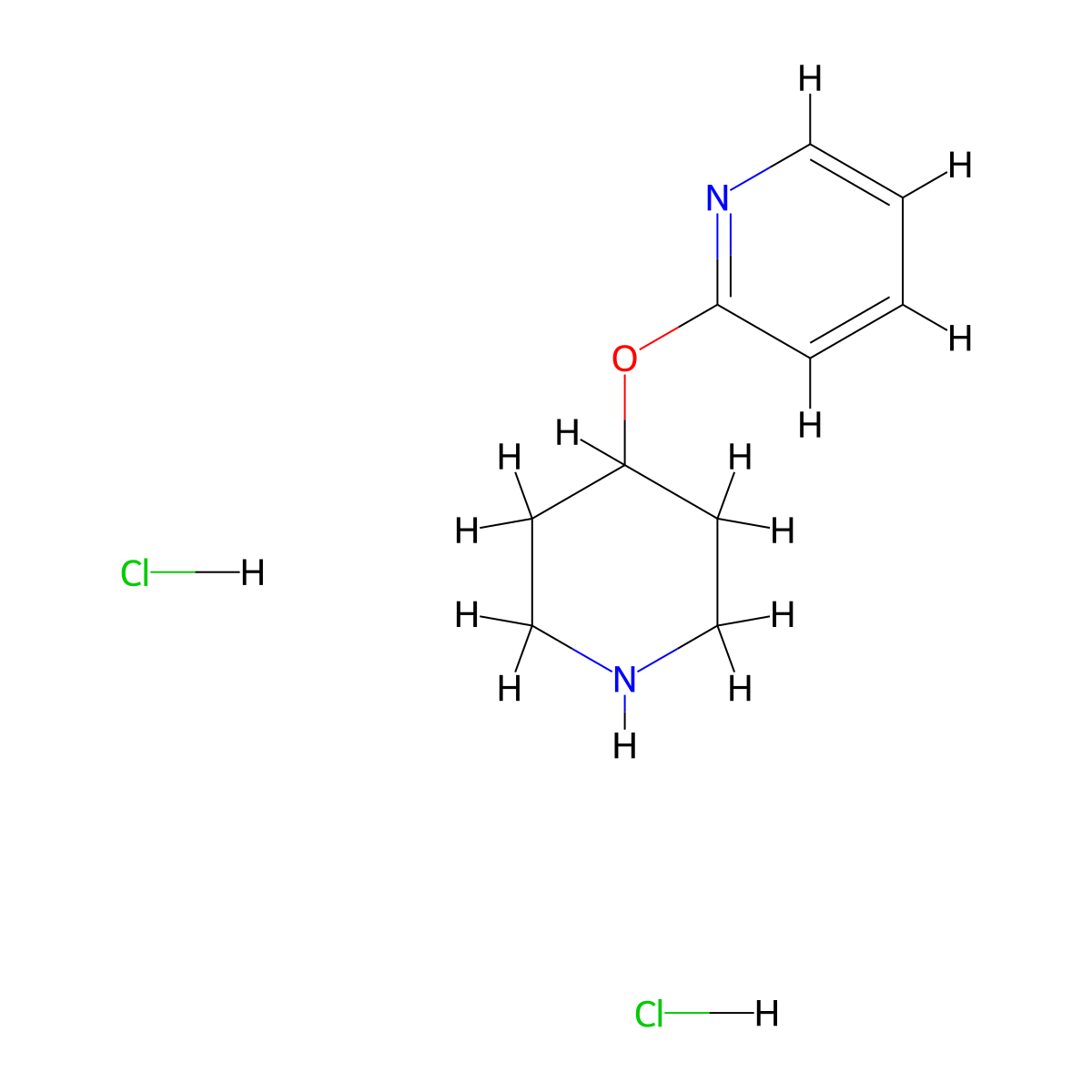 2-(Piperidin-4-yloxy)pyridine dihydrochloride molecular structure, CAS 313490-36-7