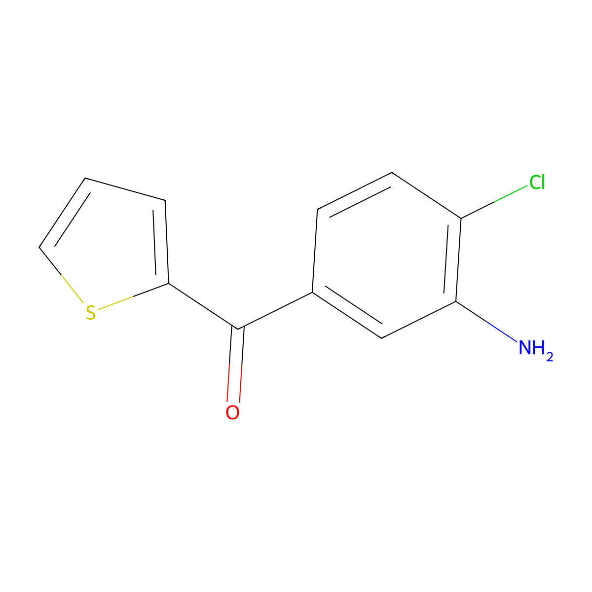 3-Amino-4-chlorophenyl 2-thienyl ketone molecular structure, CAS 313493-04-8