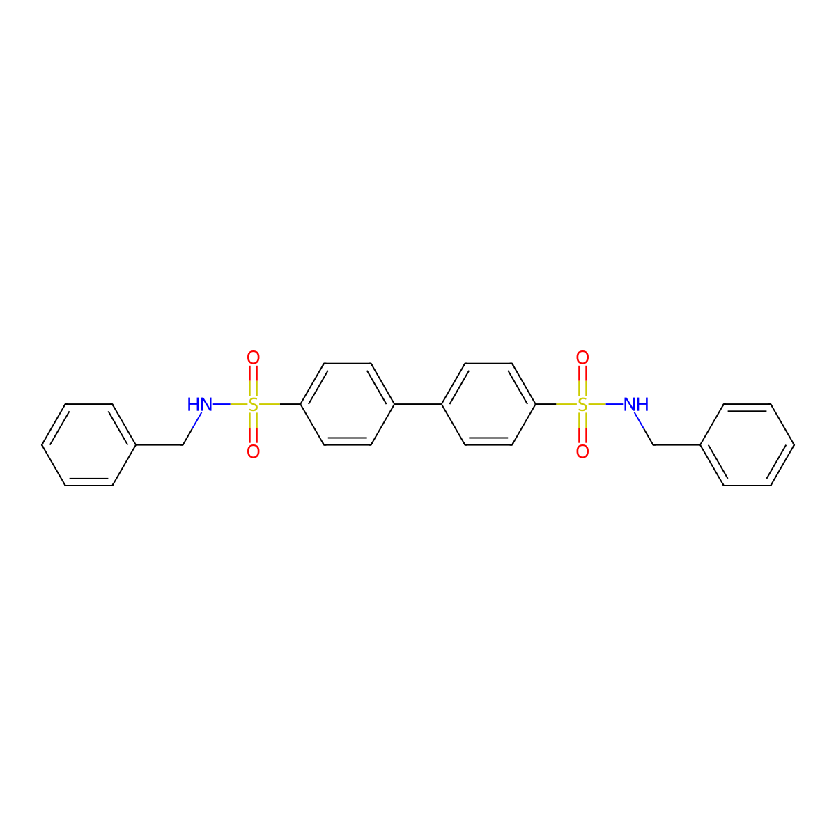 N4,N4'-dibenzyl-[1,1'-biphenyl]-4,4'-disulfonamide molecular structure, CAS 313493-41-3