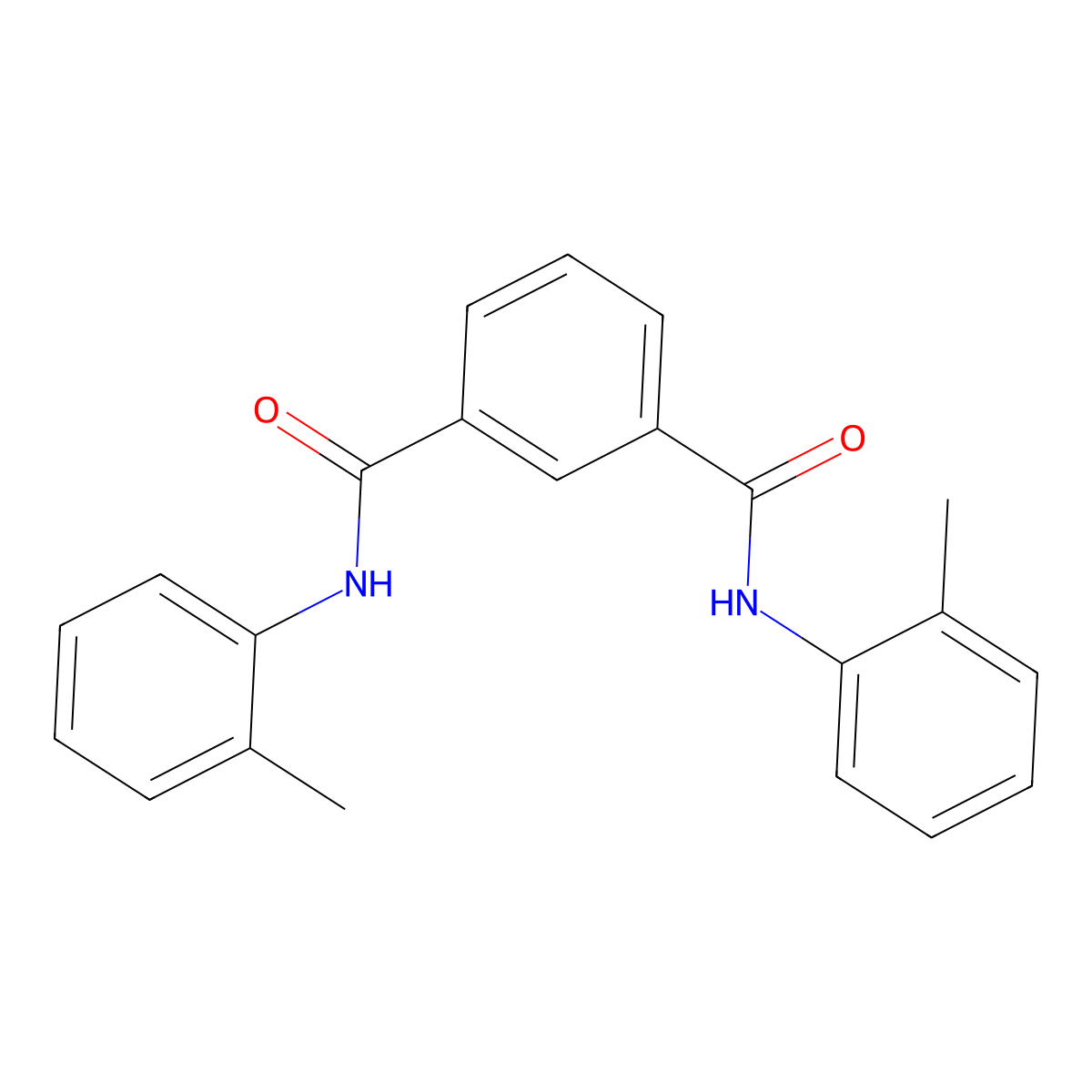 N~1~,N~3~-bis(2-methylphenyl)isophthalamide molecular structure, CAS 313493-44-6