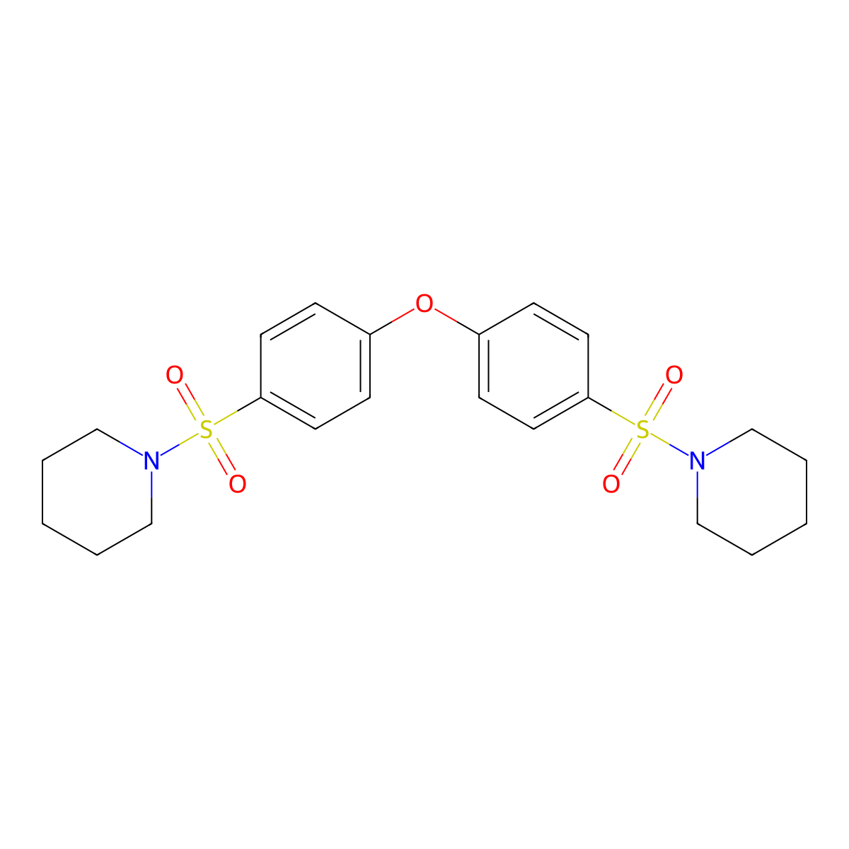 1-{4-[4-(Piperidine-1-sulfonyl)phenoxy]benzenesulfonyl}piperidine molecular structure, CAS 313493-63-9
