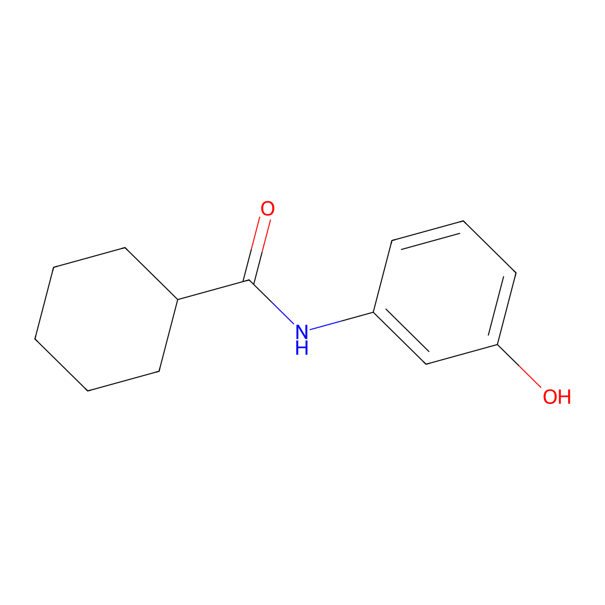 N-(3-hydroxyphenyl)cyclohexanecarboxamide molecular structure, CAS 313493-68-4