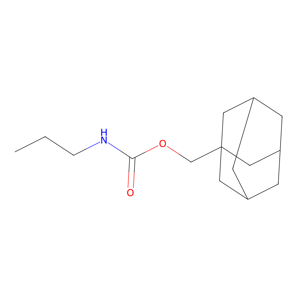 1-adamantylmethyl N-propylcarbamate molecular structure, CAS 313494-53-0