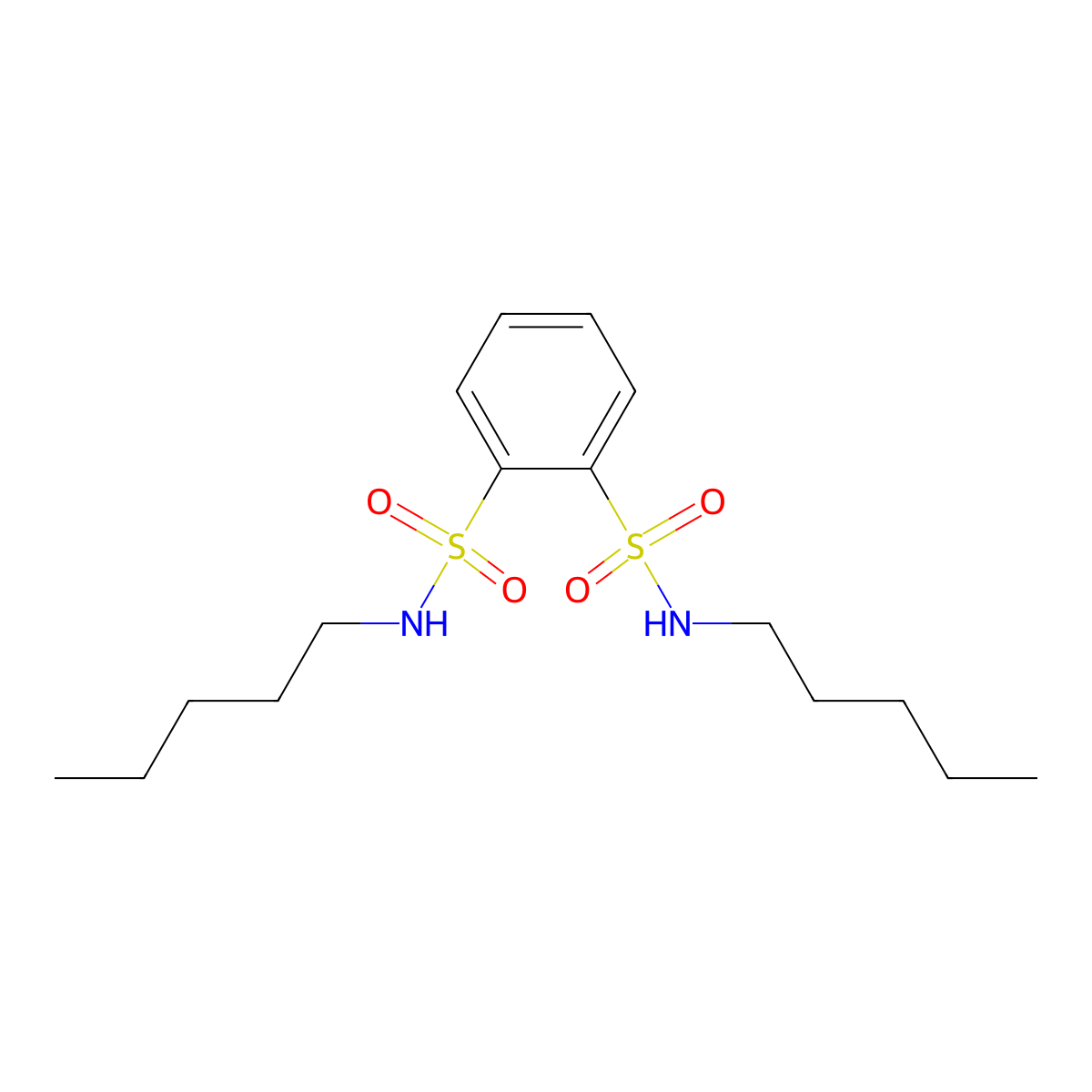 N1,N2-dipentylbenzene-1,2-disulfonamide molecular structure, CAS 313494-73-4