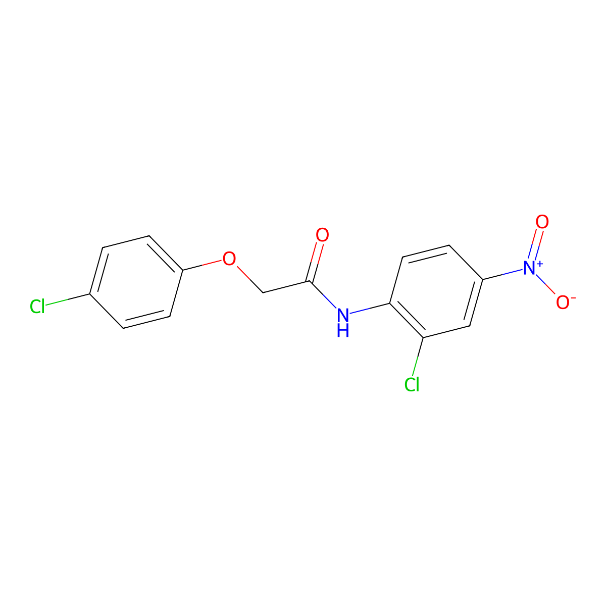 N-(2-chloro-4-nitrophenyl)-2-(4-chlorophenoxy)acetamide molecular structure, CAS 313495-50-0