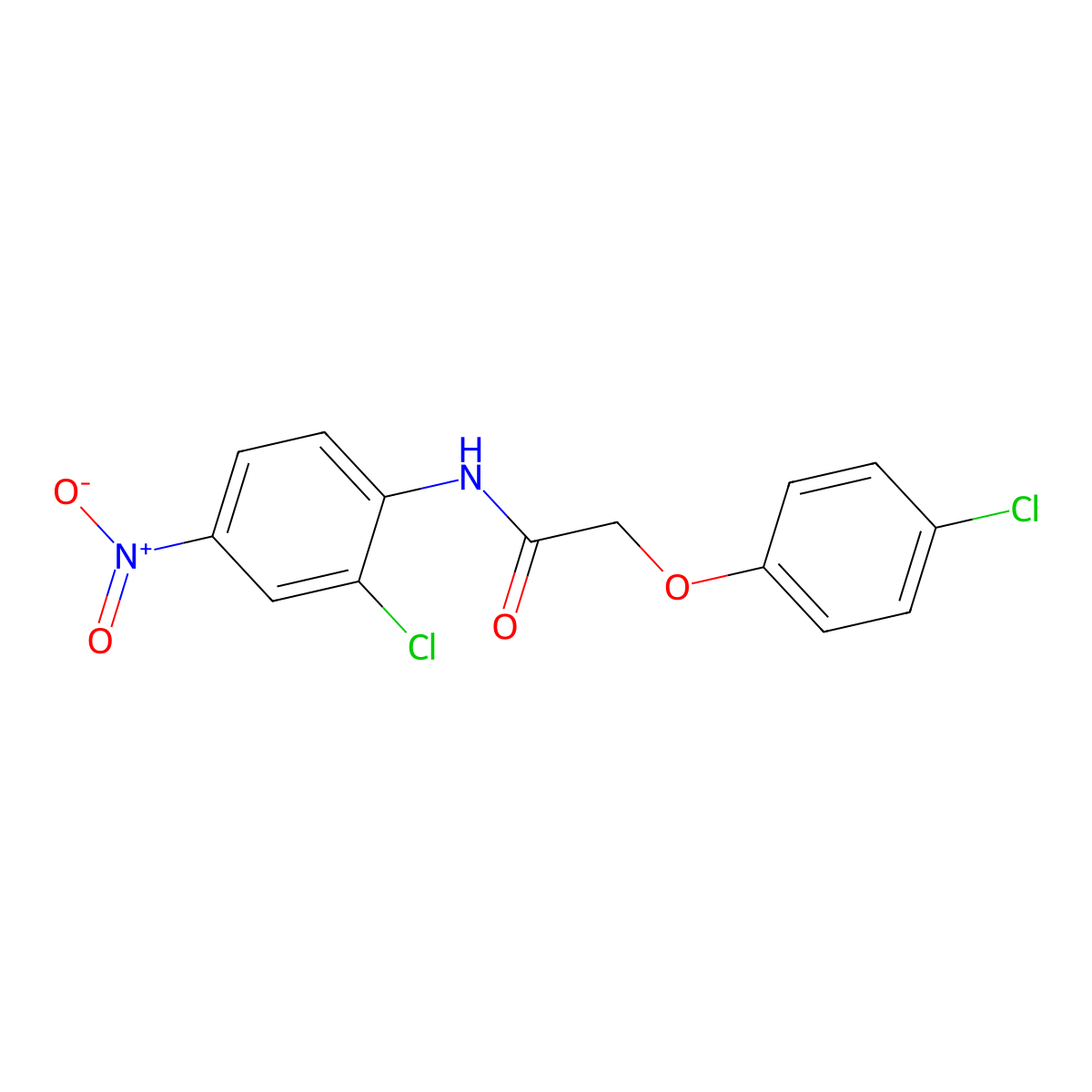 N-(2-chloro-4-nitrophenyl)-2-(4-chlorophenoxy)acetamide molecular structure, CAS 313495-50-0
