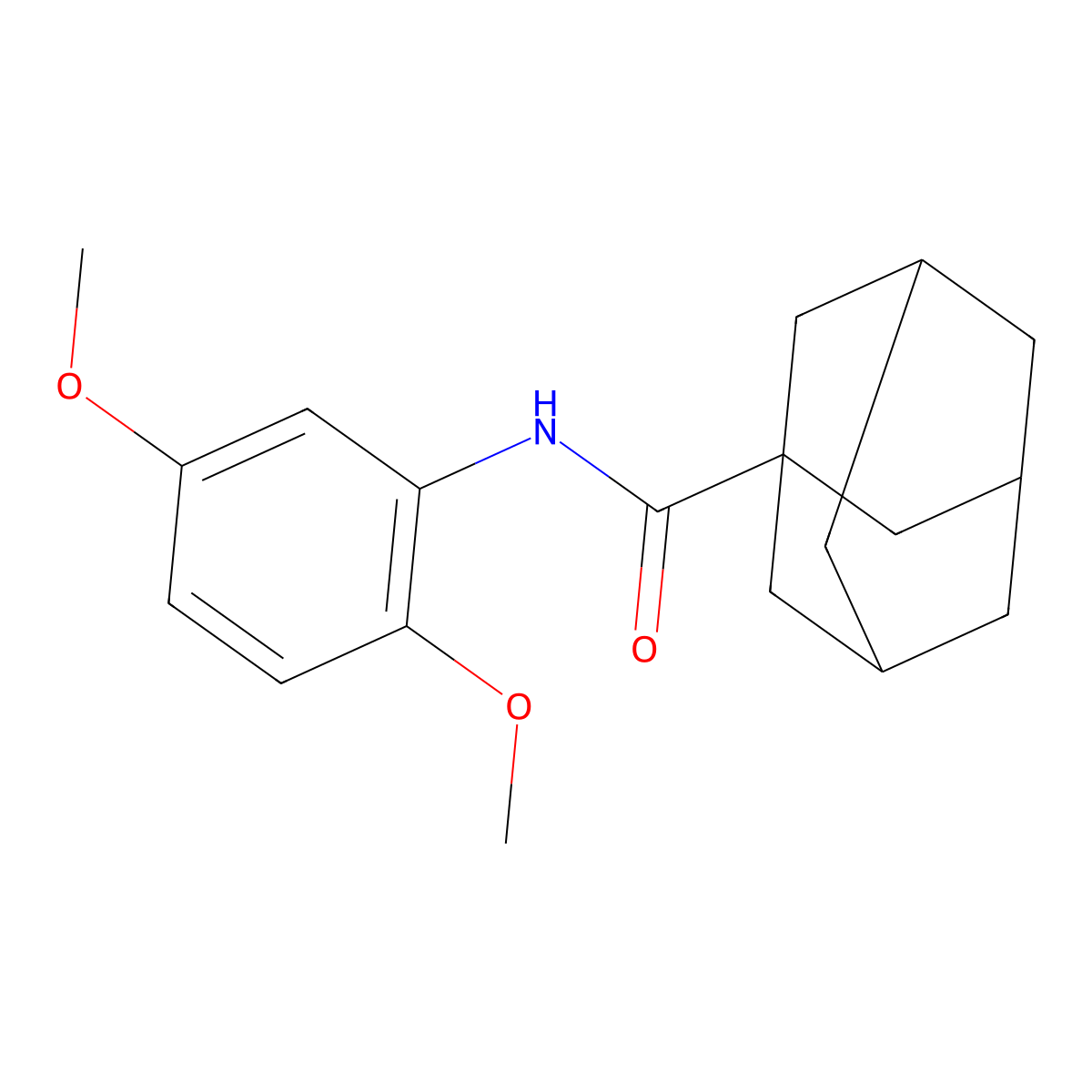 1-Adamantanecarboxamide, N-(2,5-dimethoxyphenyl)- molecular structure, CAS 313495-95-3