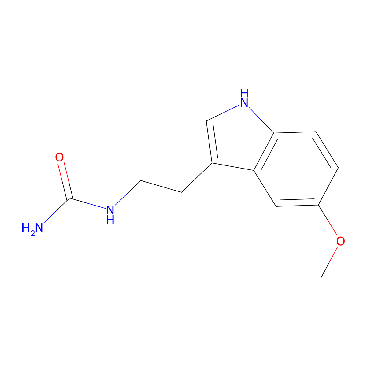 2-(5-methoxy-1H-indol-3-yl)ethylurea molecular structure, CAS 313496-06-9