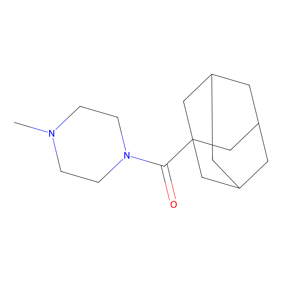 1-(Adamantane-1-carbonyl)-4-methylpiperazine molecular structure, CAS 313496-09-2