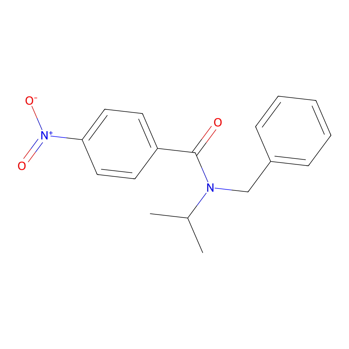 N-benzyl-N-isopropyl-4-nitrobenzamide molecular structure, CAS 313496-12-7