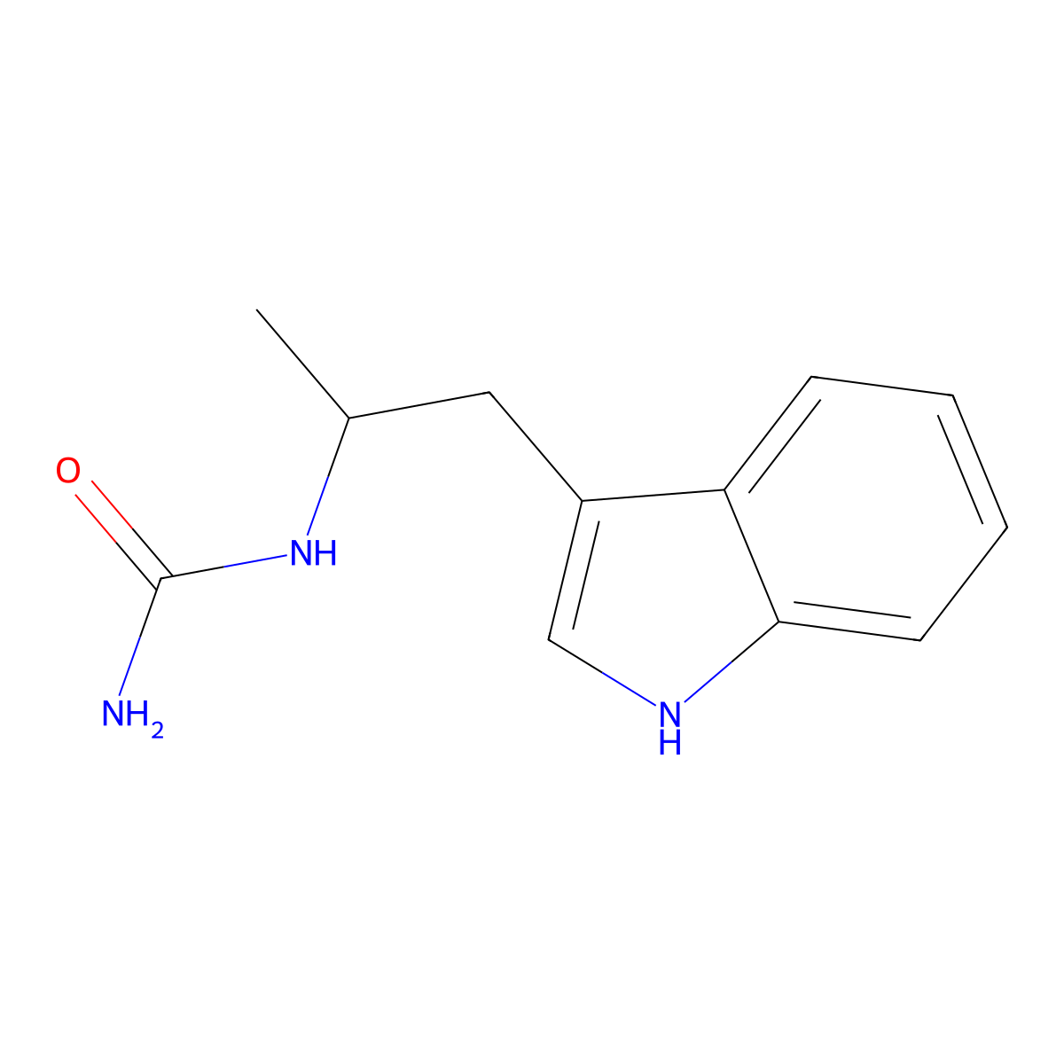 1-(1H-indol-3-yl)propan-2-ylurea molecular structure, CAS 313496-18-3