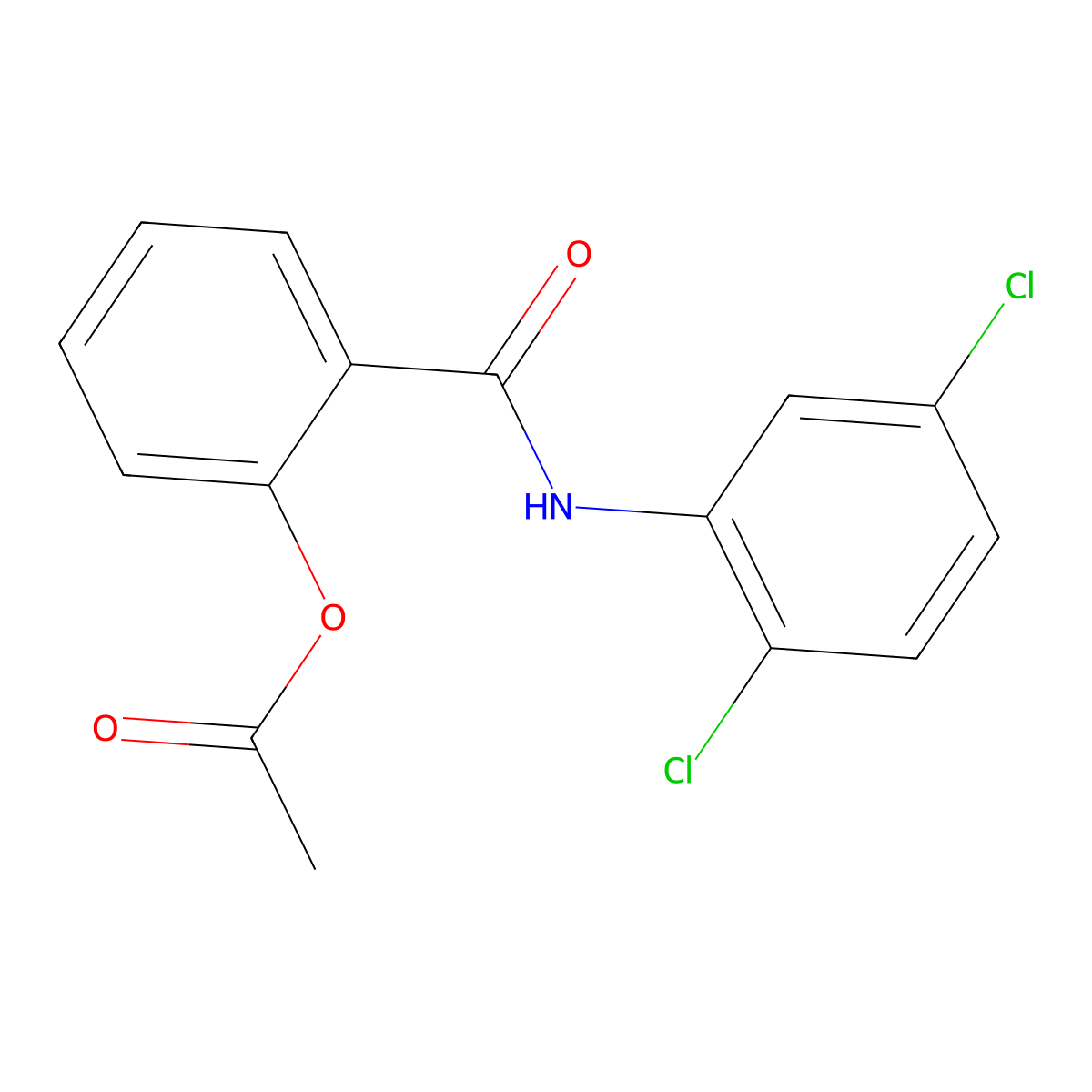 2-[(2,5-Dichlorophenyl)carbamoyl]phenyl acetate molecular structure, CAS 313496-25-2