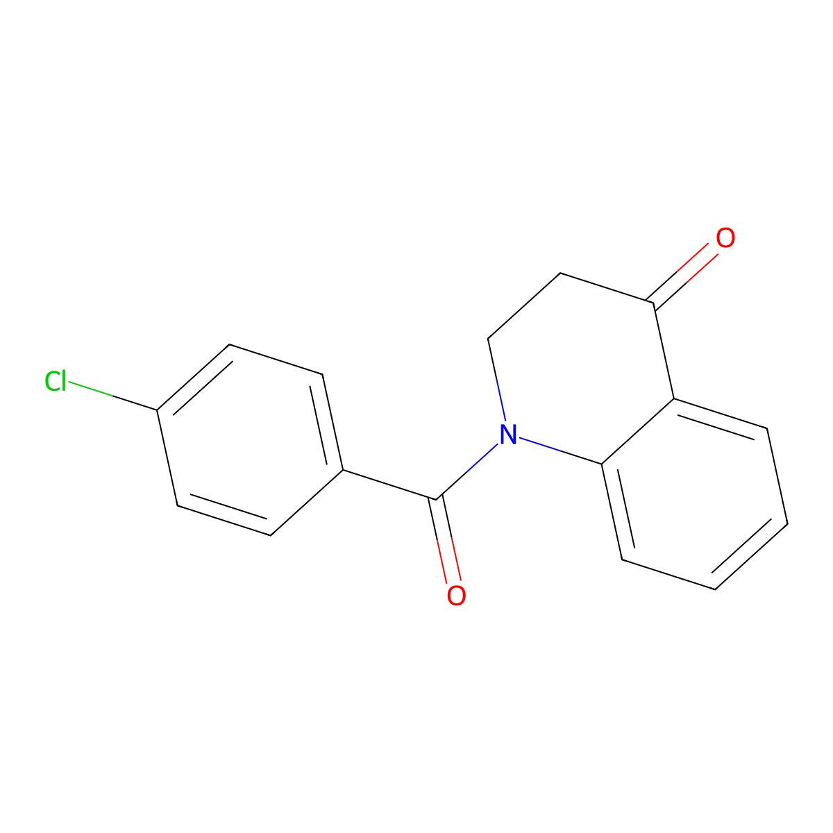 1-(4-Chlorobenzoyl)-2,3-dihydroquinolin-4-one molecular structure, CAS 313496-32-1