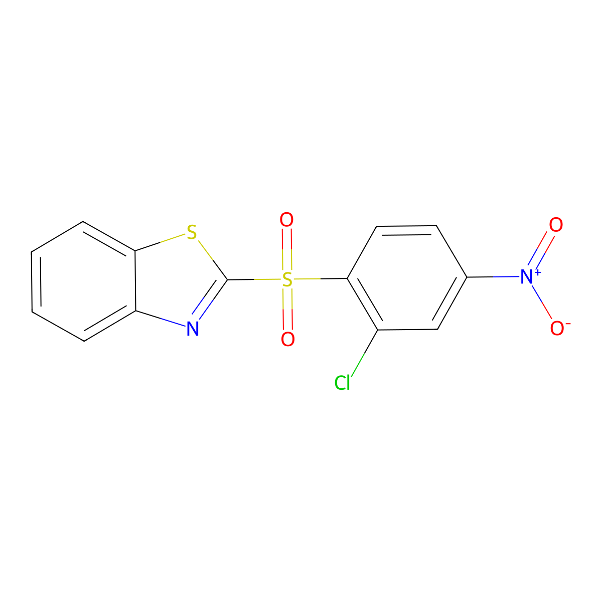 2-(2-Chloro-4-nitrophenyl)sulfonyl-1,3-benzothiazole molecular structure, CAS 313496-35-4