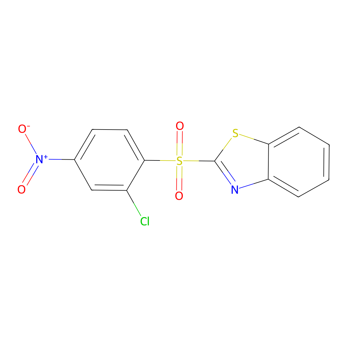 2-(2-Chloro-4-nitrophenyl)sulfonyl-1,3-benzothiazole molecular structure, CAS 313496-35-4