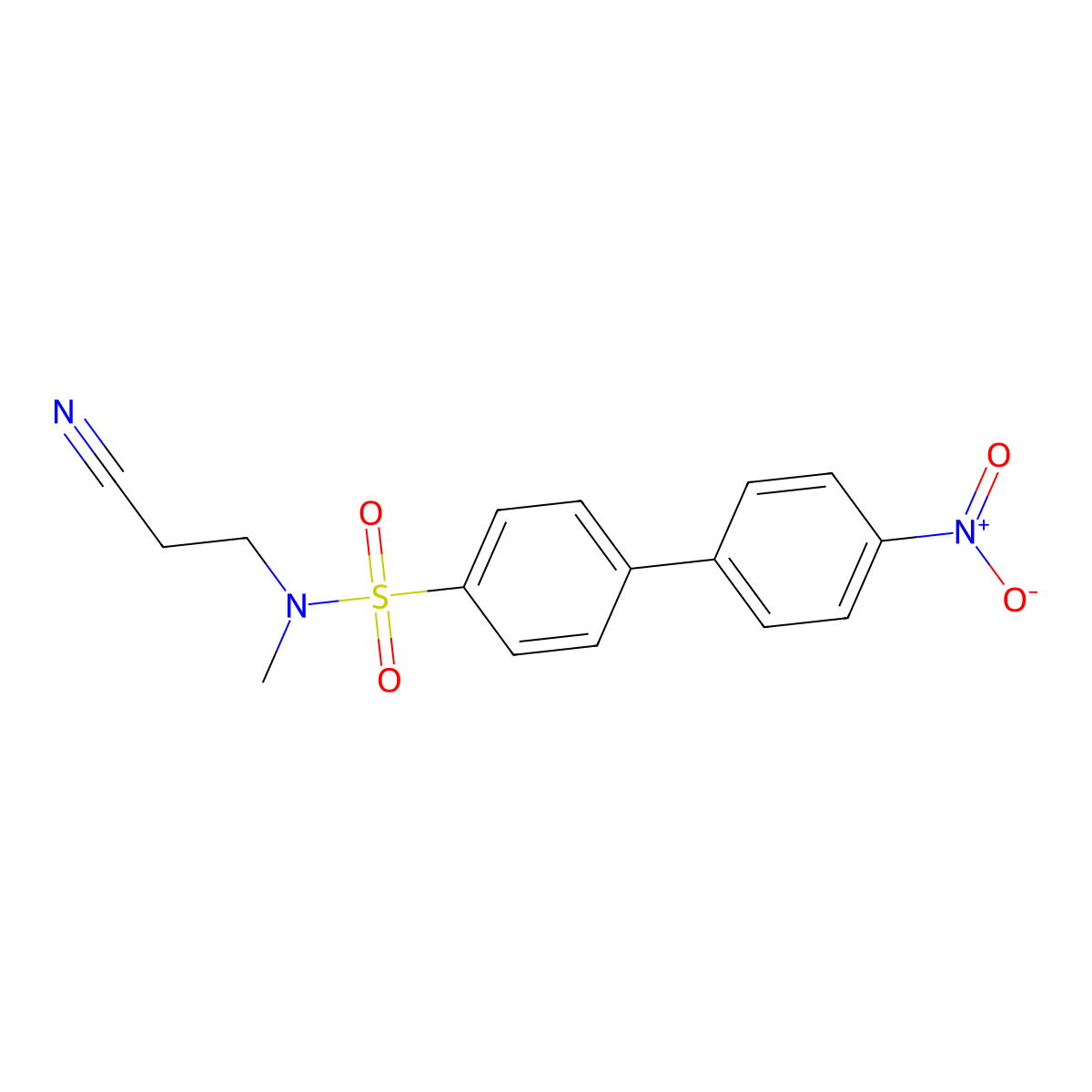 N-(2-cyanoethyl)-N-methyl-4-(4-nitrophenyl)benzenesulfonamide molecular structure, CAS 313496-45-6