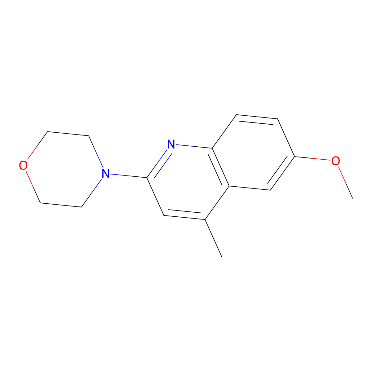 4-(6-Methoxy-4-methylquinolin-2-yl)morpholine molecular structure, CAS 313496-49-0
