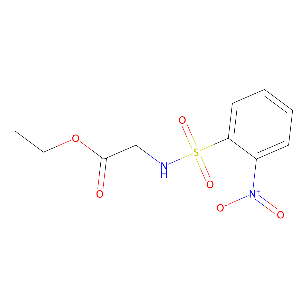 Ethyl 2-(2-nitrobenzenesulfonamido)acetate molecular structure, CAS 313497-39-1