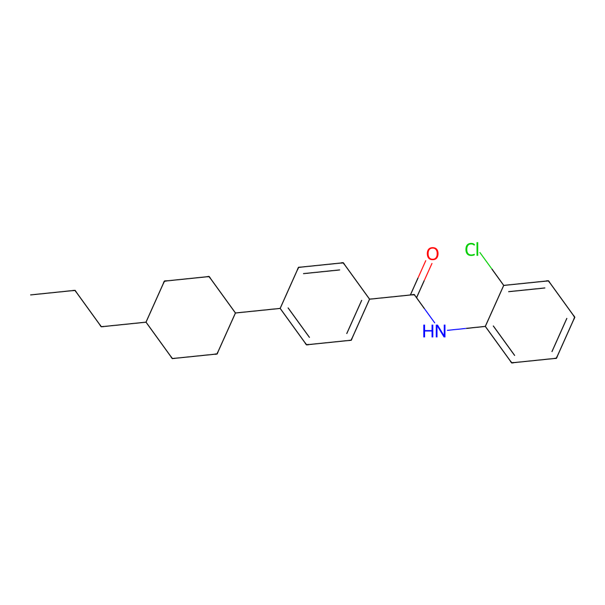 N-(2-chlorophenyl)-4-(4-propylcyclohexyl)benzamide molecular structure, CAS 313497-62-0