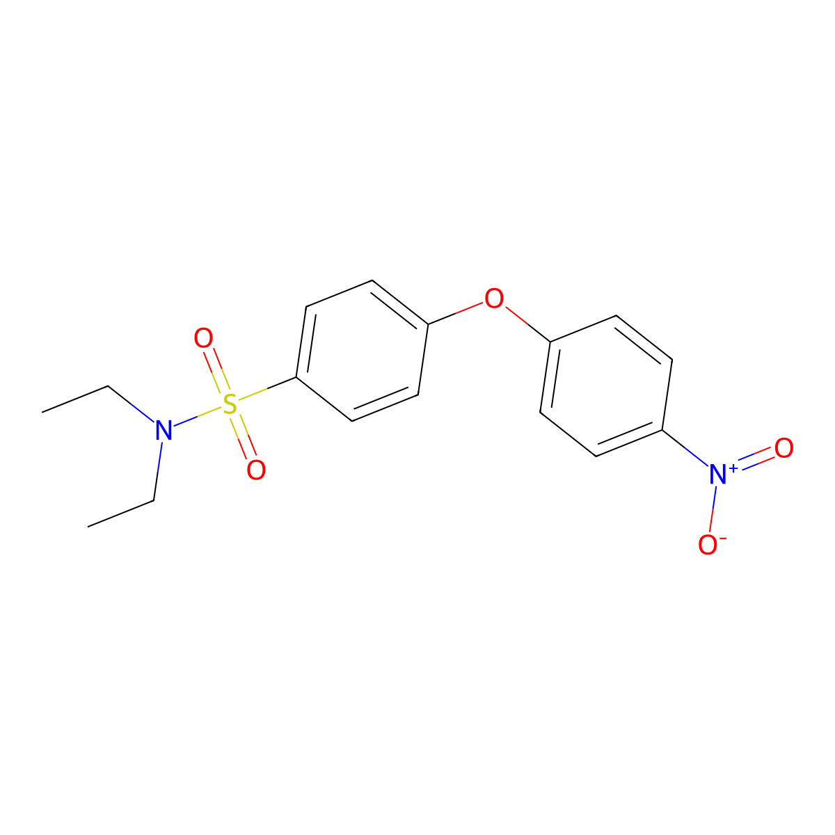 N,N-diethyl-4-(4-nitrophenoxy)benzenesulfonamide molecular structure, CAS 313497-73-3