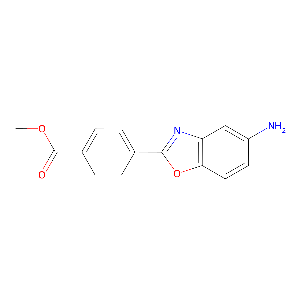 4-(5-Amino-benzooxazol-2-yl)-benzoic acid methyl ester molecular structure, CAS 313497-77-7