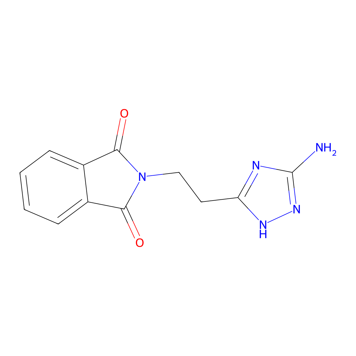2-[2-(5-Amino-1H-1,2,4-triazol-3-yl)ethyl]-1H-isoindole-1,3(2H)-dione molecular structure, CAS 313499-41-1