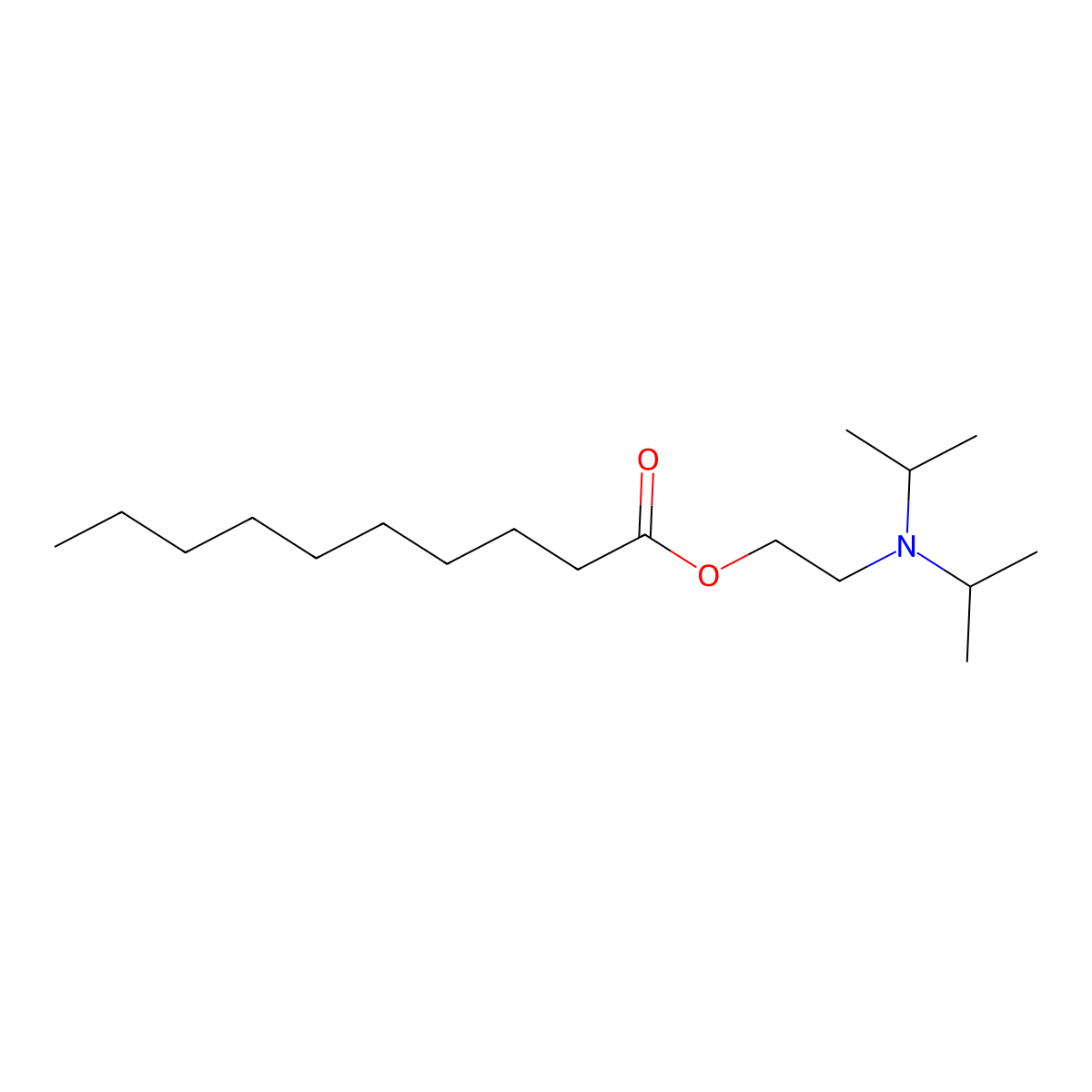 2-[Di(propan-2-yl)amino]ethyl decanoate molecular structure, CAS 313499-42-2