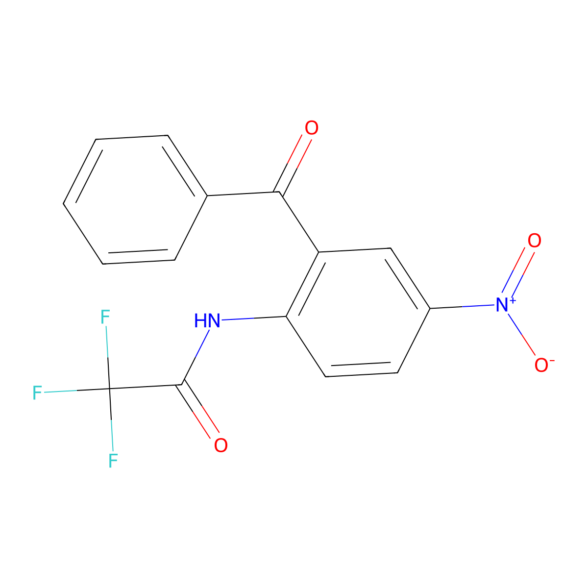 N-(2-benzoyl-4-nitrophenyl)-2,2,2-trifluoroacetamide molecular structure, CAS 313499-48-8