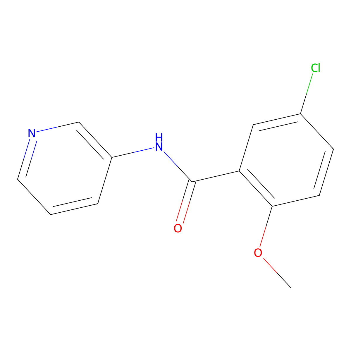 5-chloro-2-methoxy-N-pyridin-3-ylbenzamide molecular structure, CAS 313499-65-9