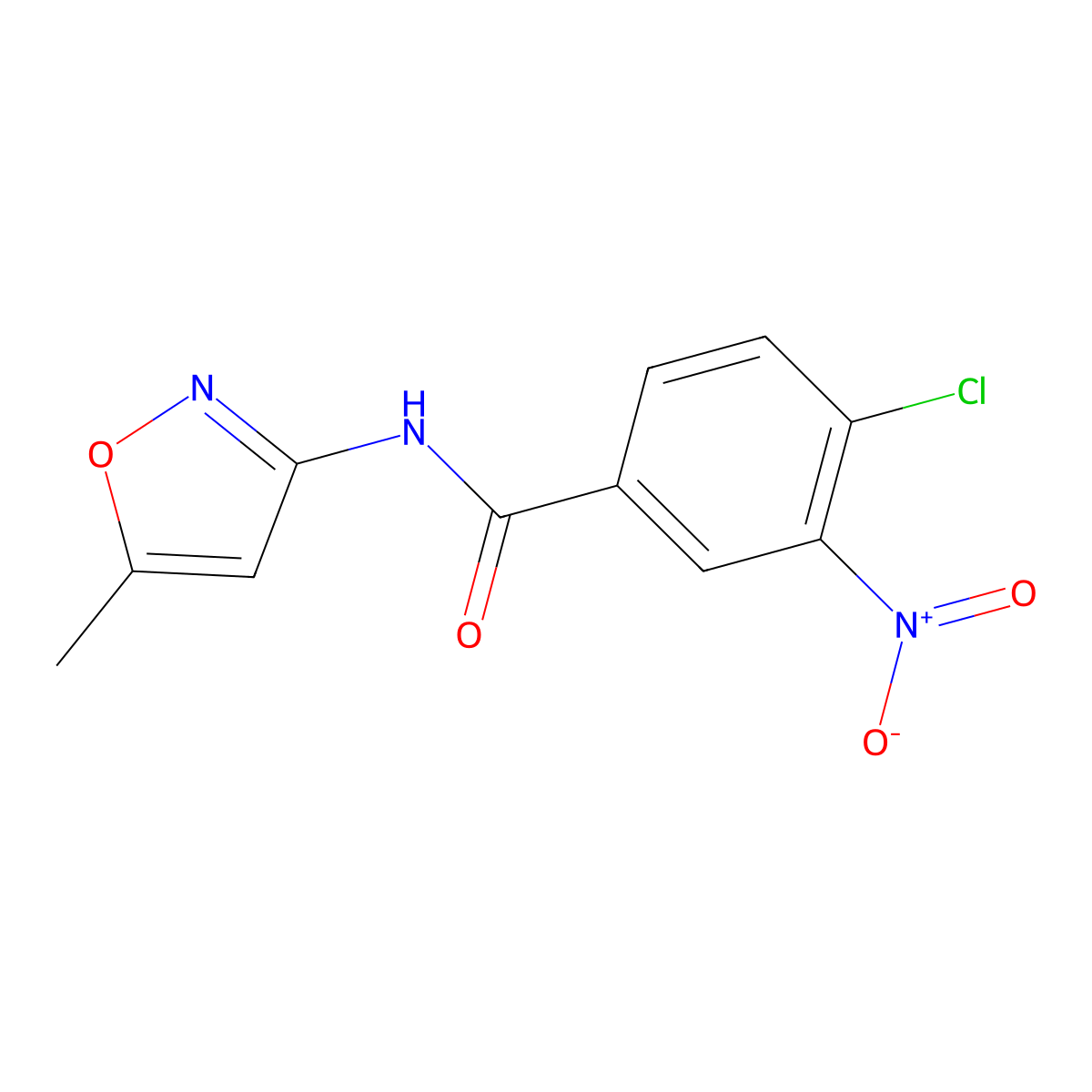 4-chloro-N-(5-methyl-1,2-oxazol-3-yl)-3-nitrobenzamide molecular structure, CAS 313499-68-2