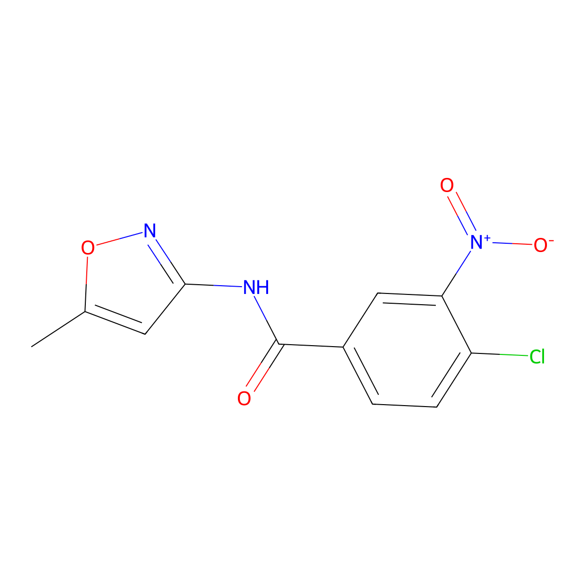 4-chloro-N-(5-methyl-1,2-oxazol-3-yl)-3-nitrobenzamide molecular structure, CAS 313499-68-2