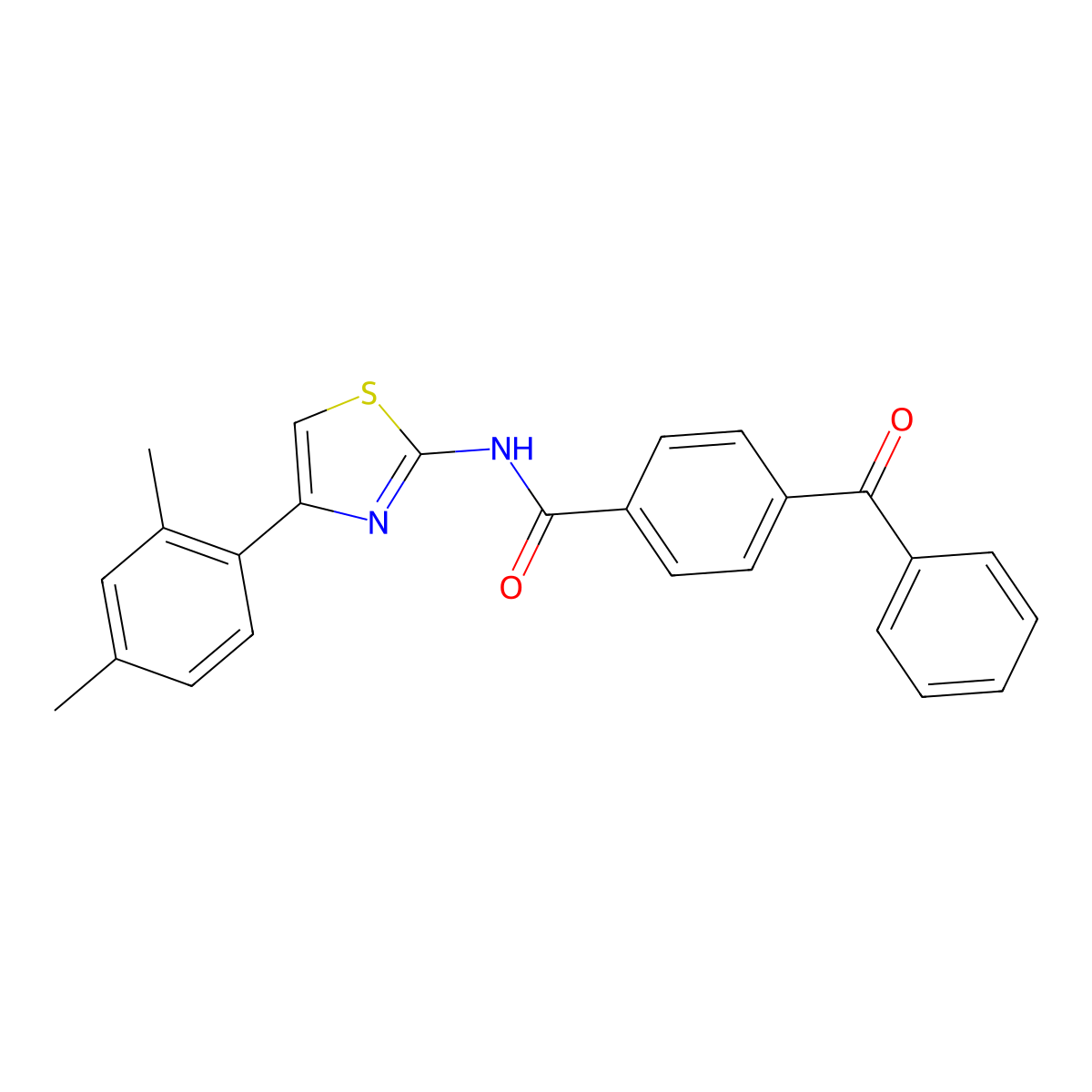 4-benzoyl-N-[4-(2,4-dimethylphenyl)-1,3-thiazol-2-yl]benzamide molecular structure, CAS 313499-92-2