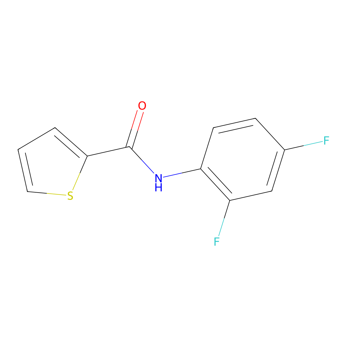 N-(2,4-Difluorophenyl)-2-thiophenecarboxamide molecular structure, CAS 313499-95-5
