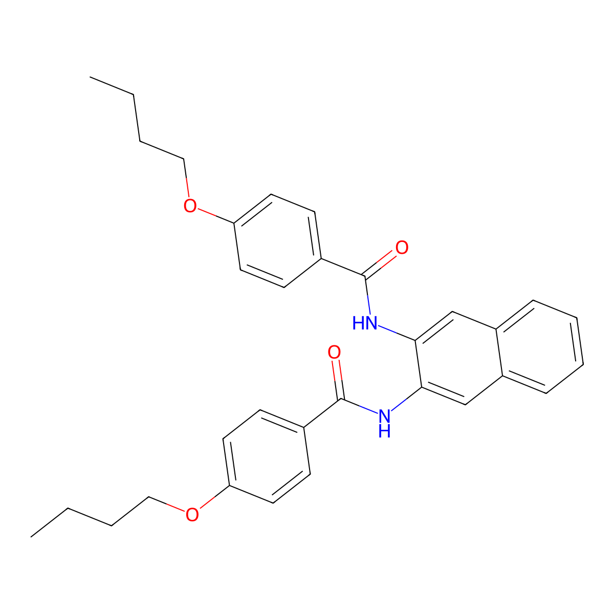 4-butoxy-N-[3-[(4-butoxybenzoyl)amino]naphthalen-2-yl]benzamide molecular structure, CAS 313499-99-9