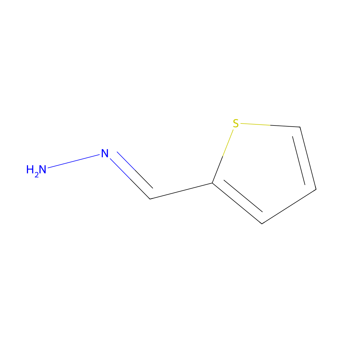 2-Thiophenecarboxaldehyde, hydrazone molecular structure, CAS 31350-01-3