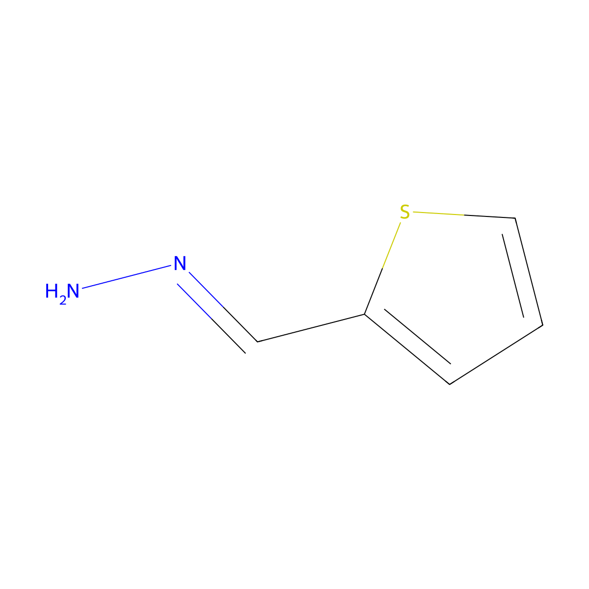 2-Thiophenecarboxaldehyde, hydrazone molecular structure, CAS 31350-01-3