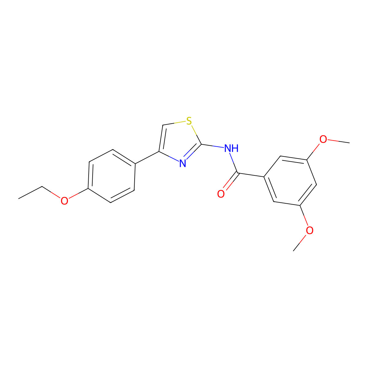 N-[4-(4-ethoxyphenyl)-1,3-thiazol-2-yl]-3,5-dimethoxybenzamide molecular structure, CAS 313500-13-9