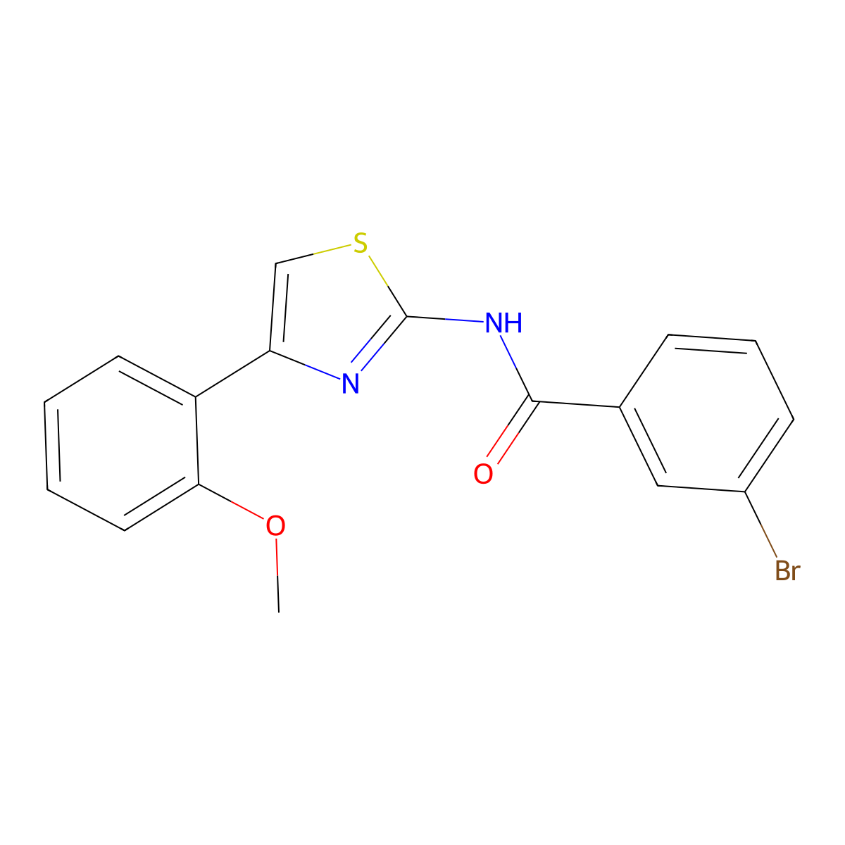 3-bromo-N-[4-(2-methoxyphenyl)-1,3-thiazol-2-yl]benzamide molecular structure, CAS 313500-44-6