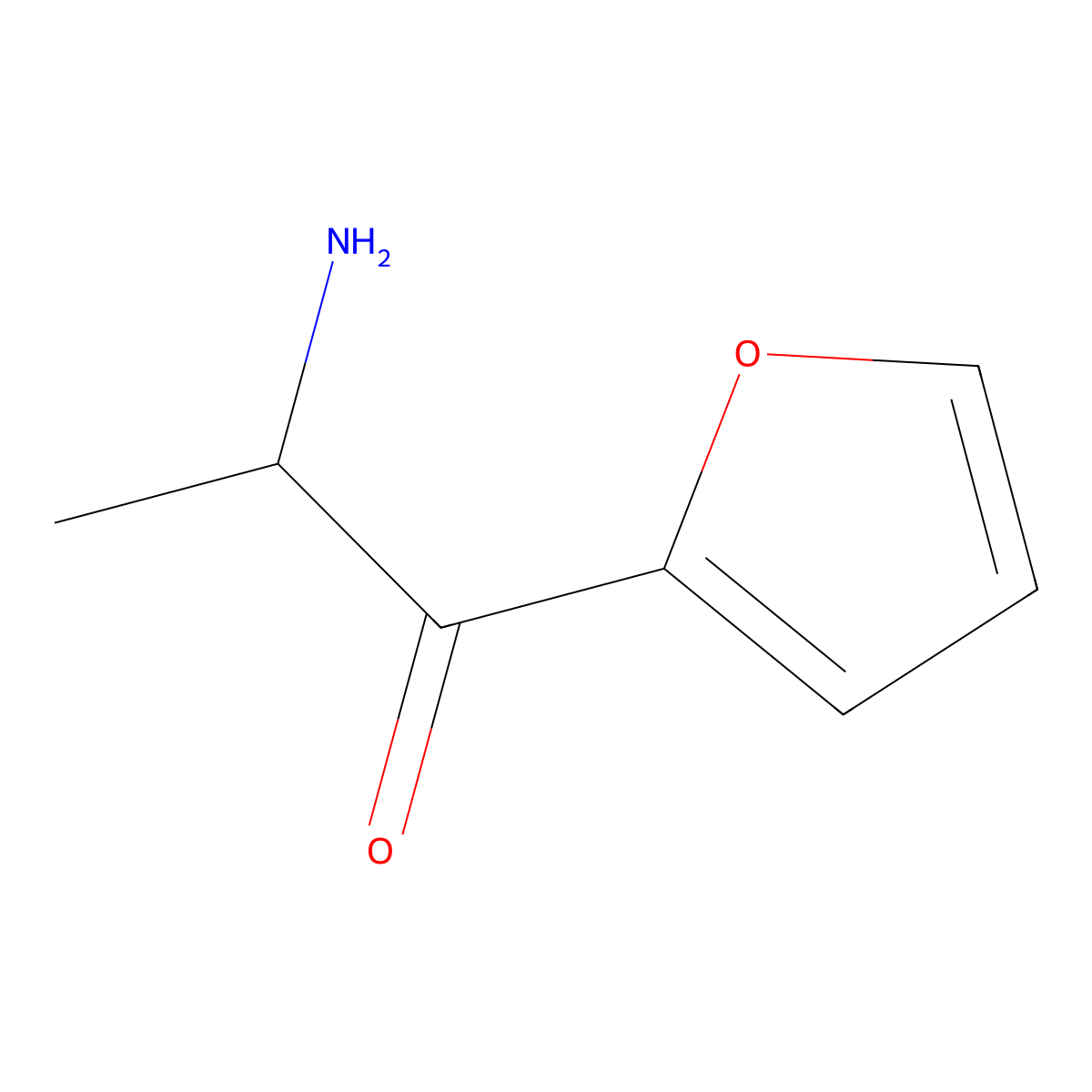 2-Amino-1-(furan-2-yl)propan-1-one molecular structure, CAS 313500-61-7
