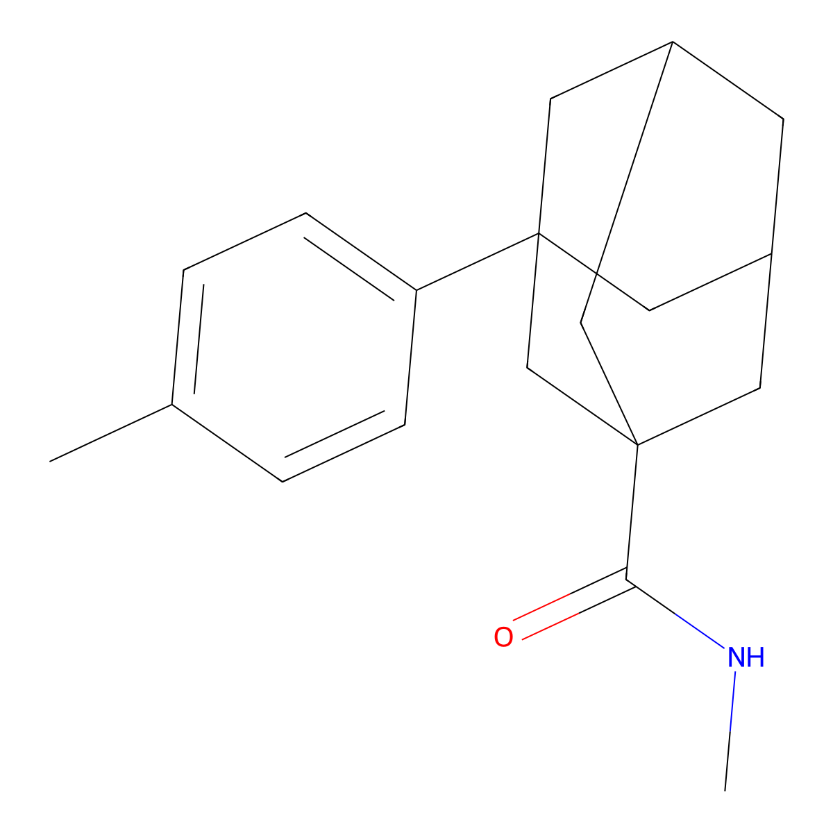 N-Methyl-3-(4-methylphenyl)-1-adamantanecarboxamide molecular structure, CAS 313500-66-2
