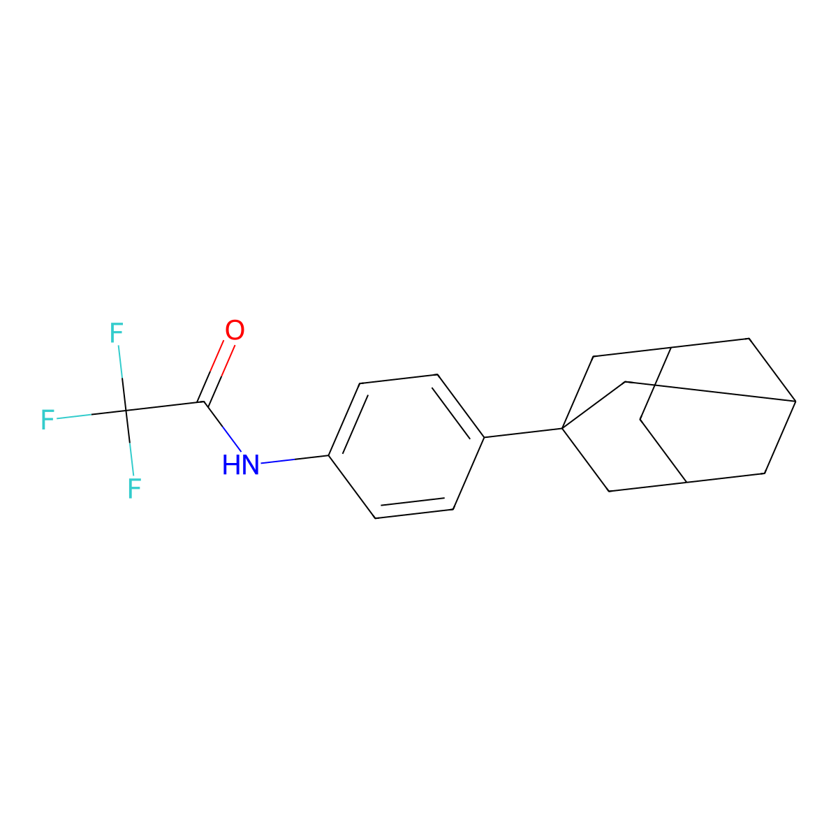 N-[4-(1-adamantyl)phenyl]-2,2,2-trifluoroacetamide molecular structure, CAS 313500-74-2
