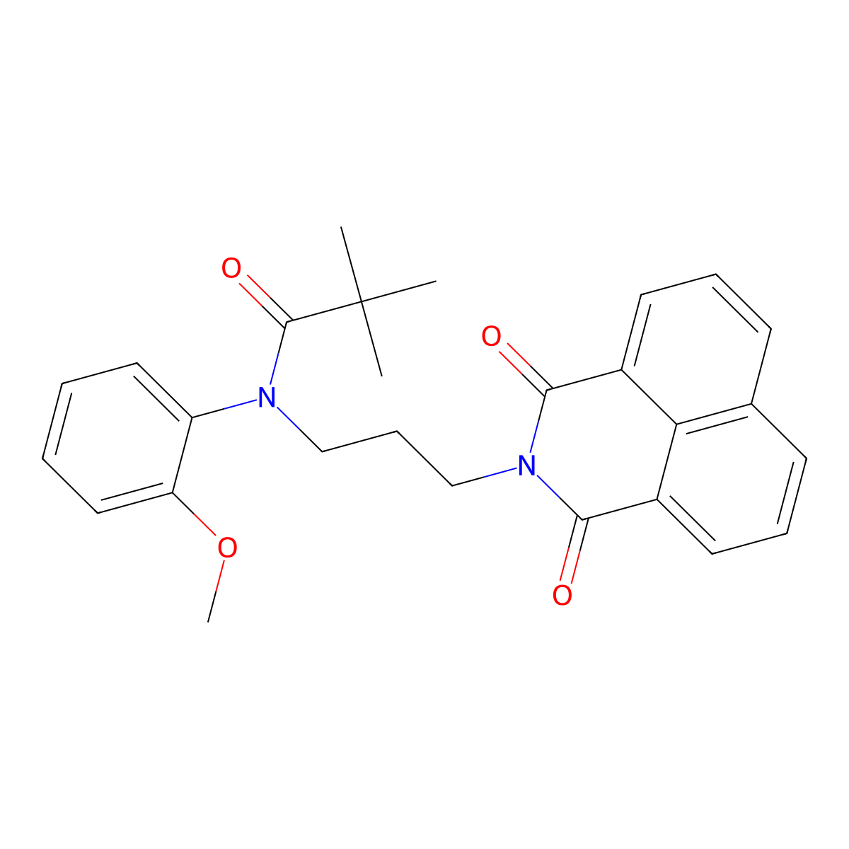 N-(3-(1,3-dioxo-1H-benzo[de]isoquinolin-2(3H)-yl)propyl)-N-(2-methoxyphenyl)pivalamide molecular structure, CAS 313501-00-7