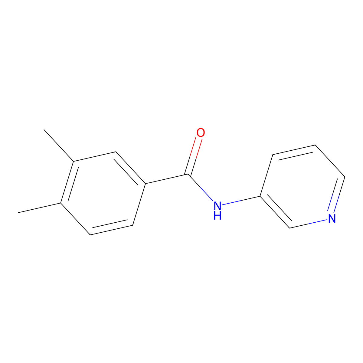 3,4-dimethyl-N-(pyridin-3-yl)benzamide molecular structure, CAS 313502-19-1