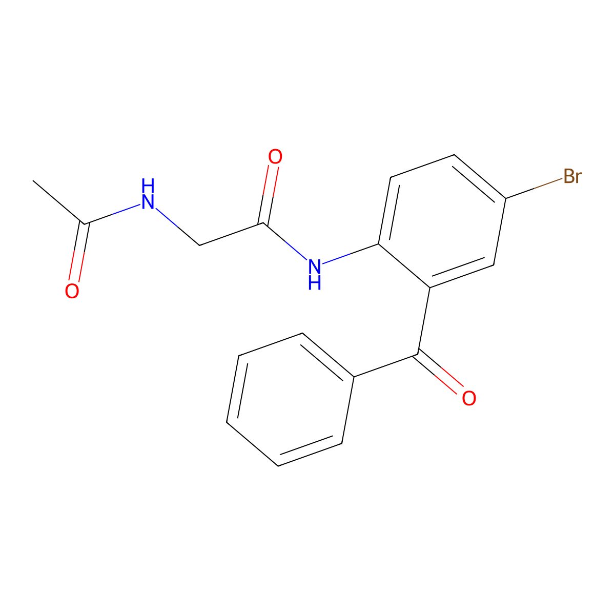 2-acetamido-N-(2-benzoyl-4-bromophenyl)acetamide molecular structure, CAS 313502-80-6